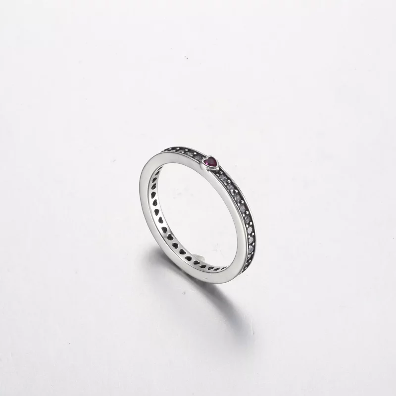 (imagen para) Anillo Pandora Mensaje de Amor Brillante - 192601C01 - Ver 4
