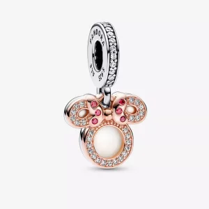 (imagen para) Charm colgante doble con silueta de Minnie Mouse de Disney Pandora - 782615C01