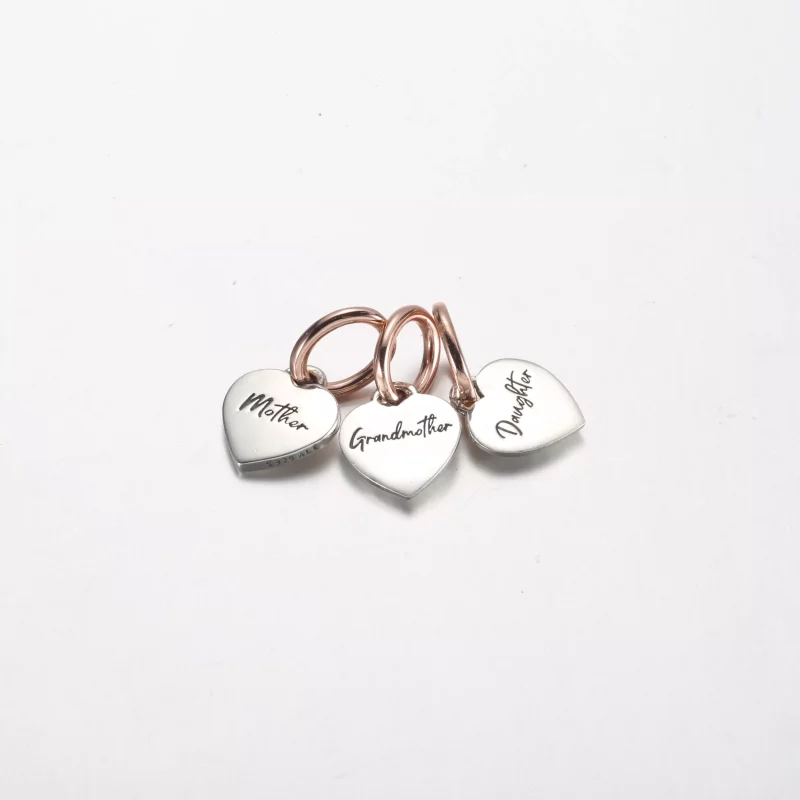 (imagen para) Charm colgante triple de generación de corazones de la familia divisible en dos - Ver 2