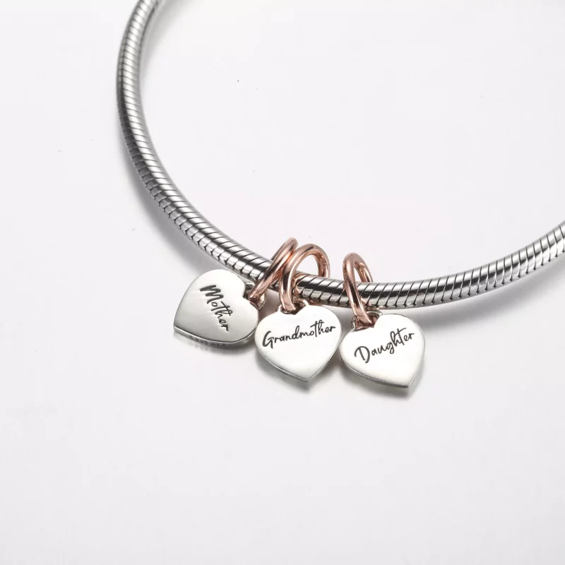 (imagen para) Charm colgante triple de generación de corazones de la familia divisible en dos - Ver 4