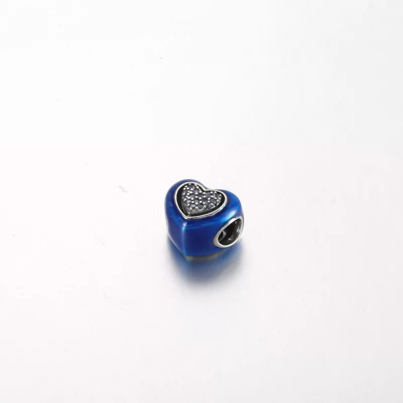 (imagen para) Charm de Corazón Giratorio Pandora Azul - 792750C01 - Ver 3