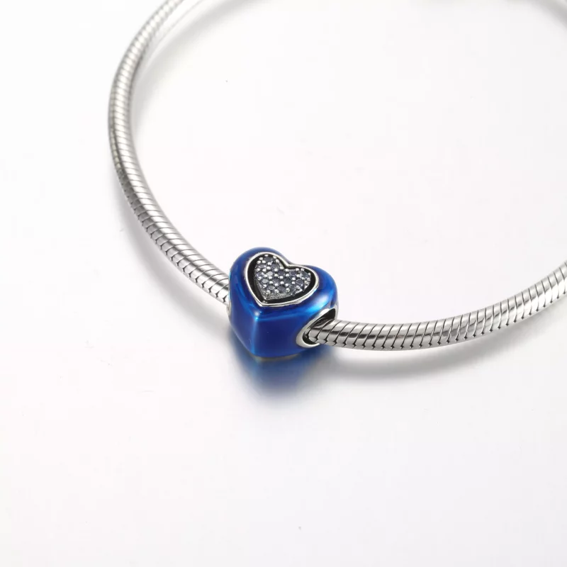 (imagen para) Charm de Corazón Giratorio Pandora Azul - 792750C01 - Ver 5
