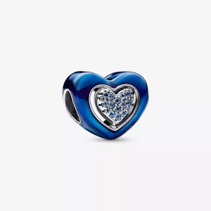 (imagen para) Charm de Corazón Giratorio Pandora Azul - 792750C01