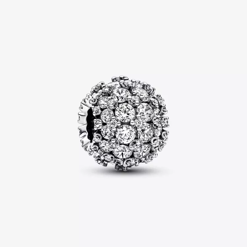 (imagen para) Charm redondo de Pandora con brillantes pavé - 792630C01