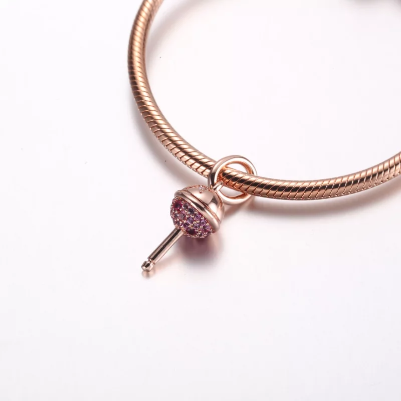 (imagen para) Colgante Pandora Lollipop chapado en oro rosa de 14k - 782598C01 - Ver 4