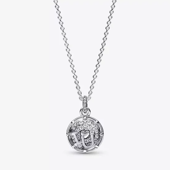 (imagen para) Collar colgante de plata esterlina Pandora I love u - 392599C01