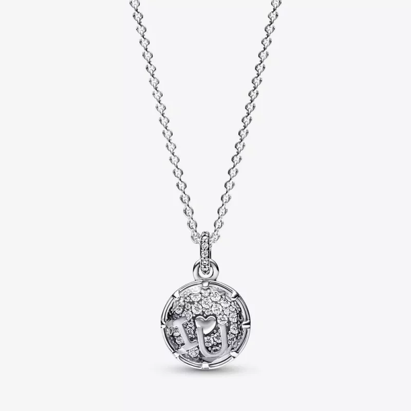 (imagen para) Collar colgante de plata esterlina Pandora I love u - 392599C01