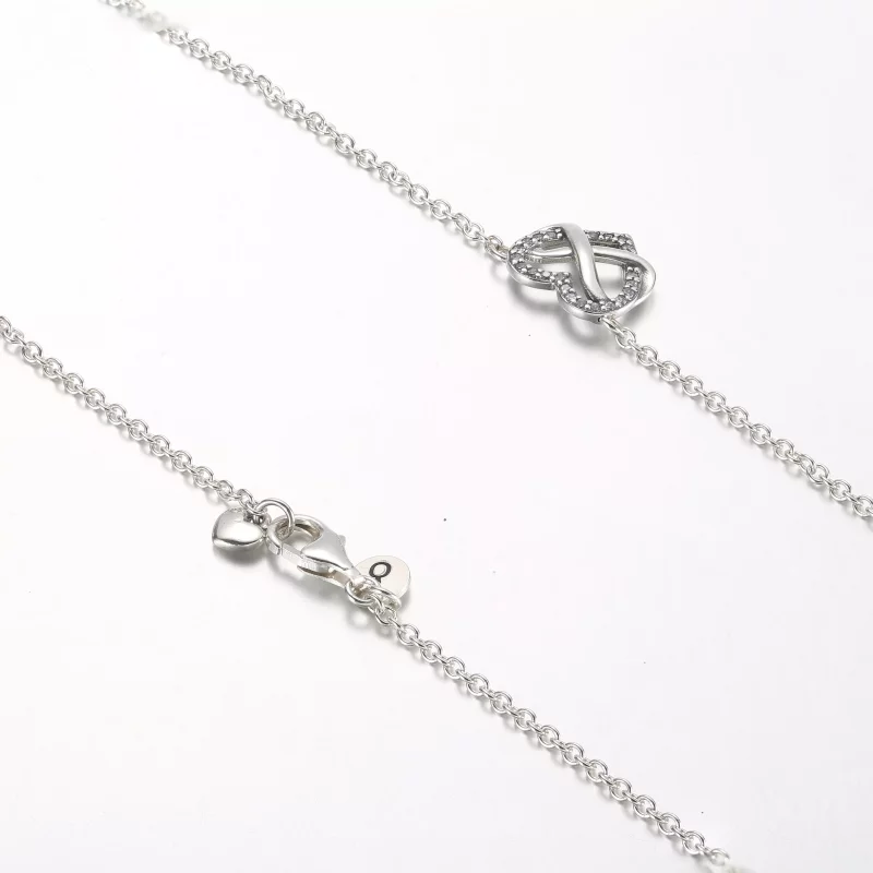 (imagen para) Collar Pandora Sparkling Infinity Heart Collier - 392666C01-50 - Ver 5