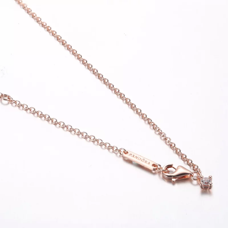 (imagen para) Collar Pandora Timeless Pavé de Doble Fila de Barra Collier - 382621C01-45 - Ver 4