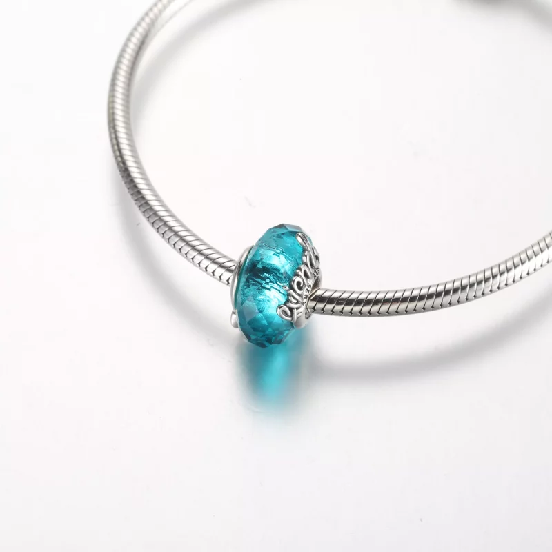 (imagen para) Pandora Amuleto de la Amistad de Vidrio Murano Facetado - 792762C01 - Ver 4