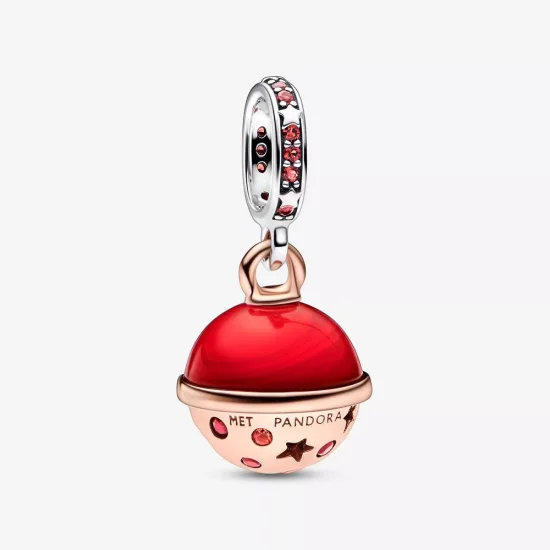 (imagen para) Pandora Charm Colgante Dos Tonos Planeta Marte Murano y Brillante - 782433C01