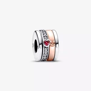(imagen para) Pandora Charm de dos tonos con mensaje de amor giratorio - 782639C01