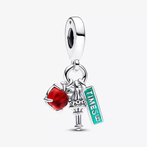(imagen para) Pandora Charm de Viaje de Tres Colgantes de Plata de Ley de la Ciudad de Nueva York - 792718C01