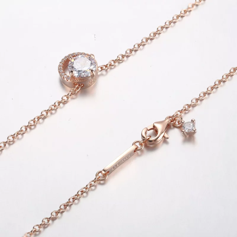 (imagen para) Pandora Collar con Colgante de Halo Redondo Brillante - 361174C02-45 - Ver 5