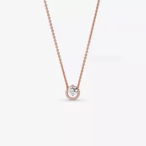 (imagen para) Pandora Collar con Colgante de Halo Redondo Brillante - 361174C02-45