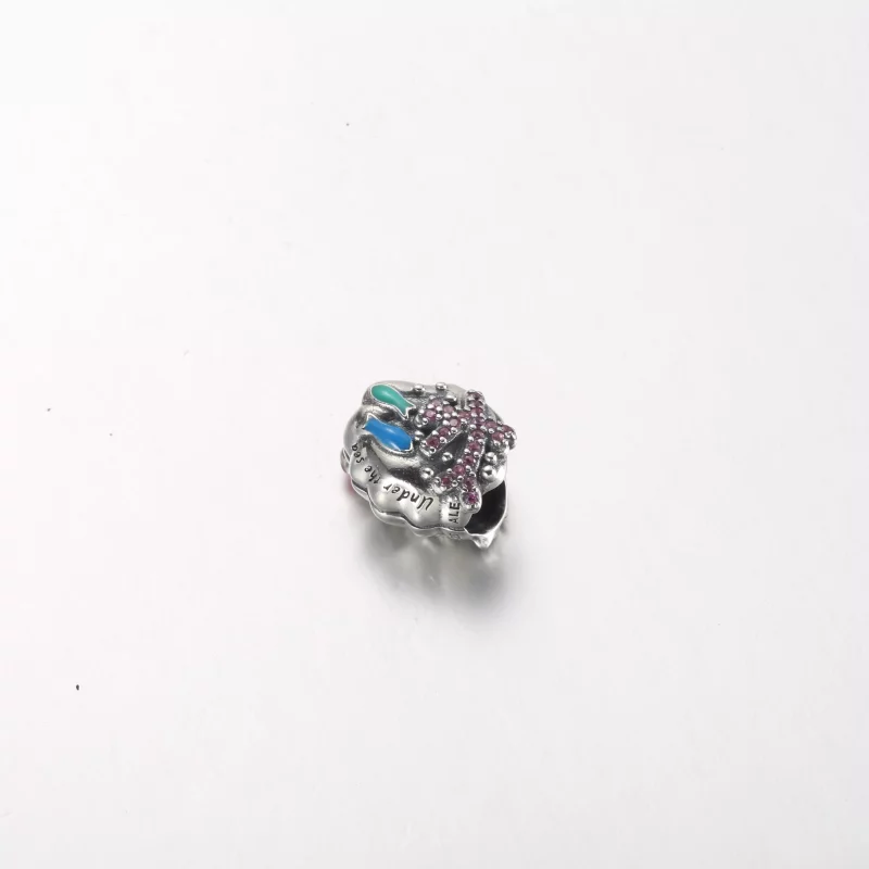 (imagen para) Pandora Disney La Sirenita Seashell Charm - 792687C01 - Ver 4