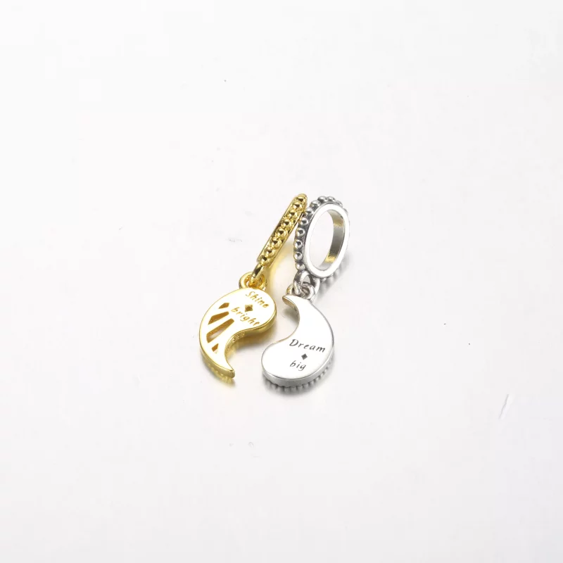 (imagen para) Pandora Dos Tonos Encanto Colgante Separable Sol y Luna - 762678C01 - Ver 3