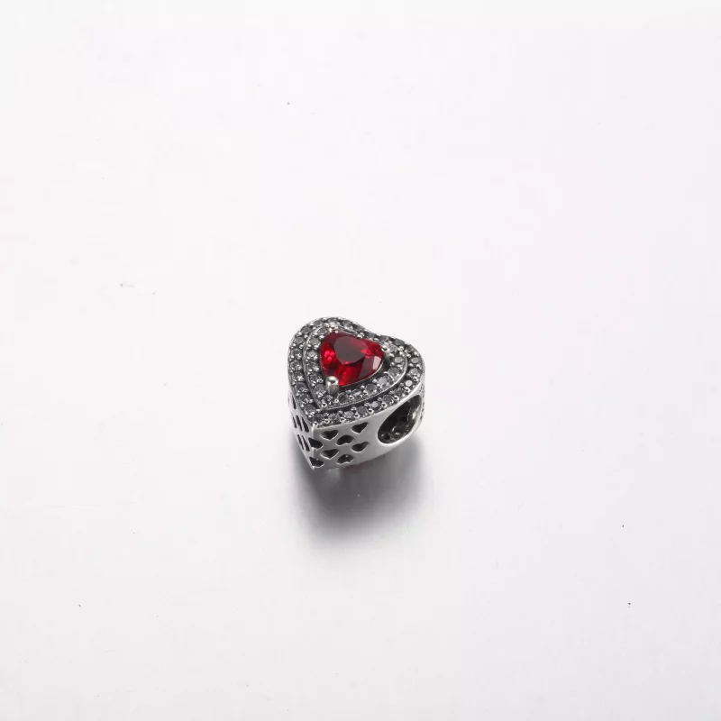 (imagen para) Pandora Encanto de Corazón Nivelado Brillante - 799218C02 - Ver 2
