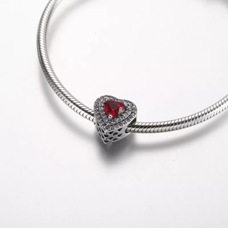 (imagen para) Pandora Encanto de Corazón Nivelado Brillante - 799218C02 - Ver 5