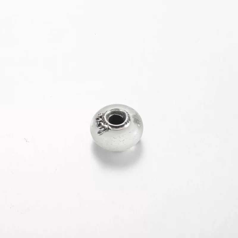 (imagen para) Pandora Encanto de Mamá y Amor de Vidrio Murano Blanco Brillante - 792655C00 - Ver 3