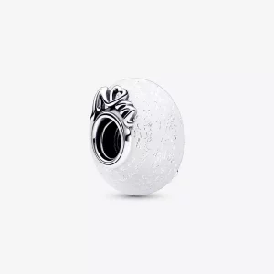 (imagen para) Pandora Encanto de Mamá y Amor de Vidrio Murano Blanco Brillante - 792655C00