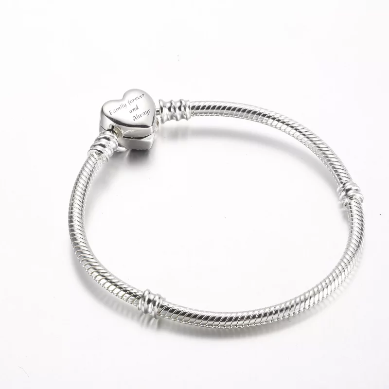(imagen para) Pandora Moments Pulsera de cadena de serpiente con cierre de corazón infinito br - Ver 3