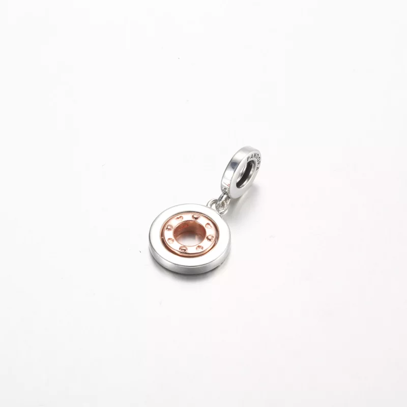 (imagen para) Pandora MSG colgante giratorio de plata de ley y chapado en oro rosa de 14k - 78 - Ver 3