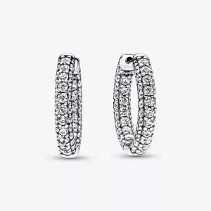 (imagen para) Pendientes de Aro de una Fila Timeless Pavé de Pandora - 292624C01