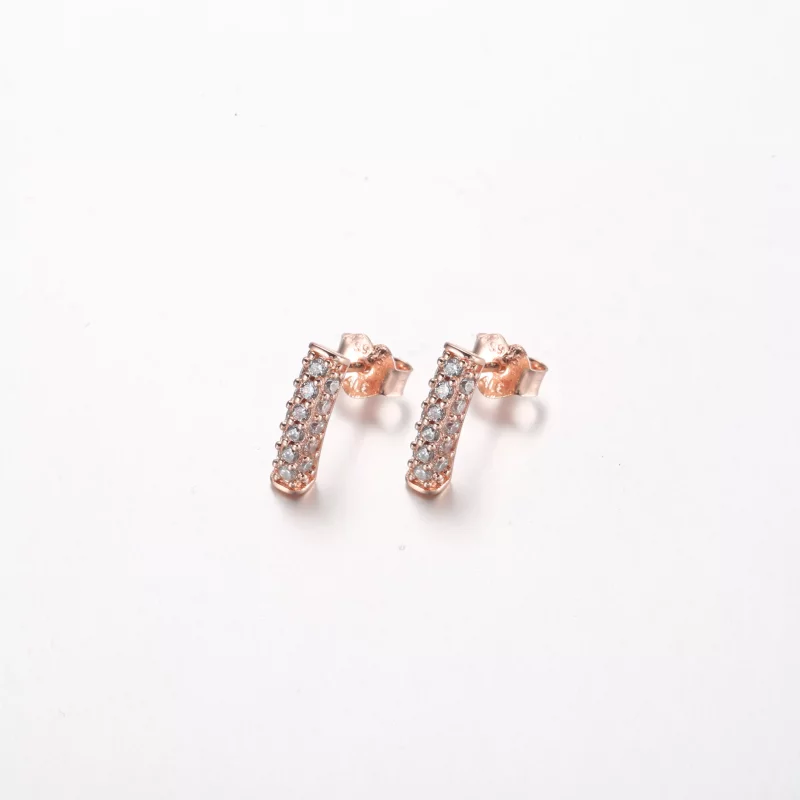 (imagen para) Pendientes de Barra de Estudio Pandora Timeless Pavé de una Fila - 262626C01 - Ver 2