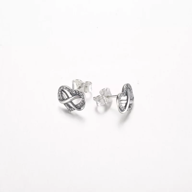 (imagen para) Pendientes de botón con corazón infinito brillante de Pandora - 292667C01 - Ver 5