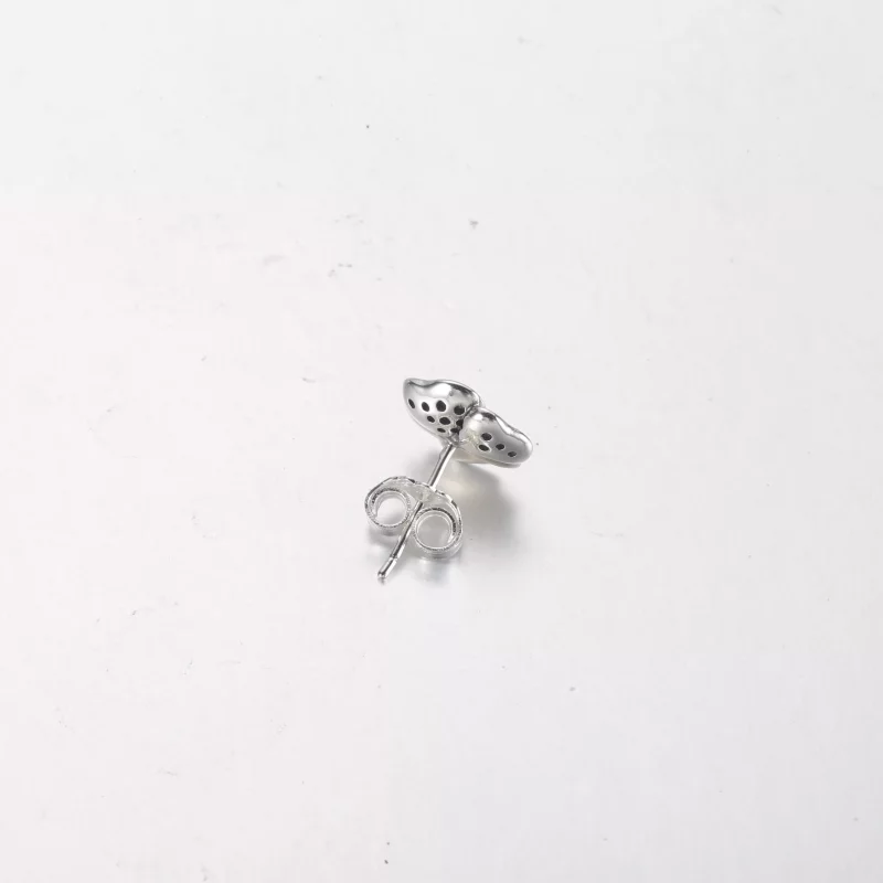(imagen para) Pendientes de botón de flores de pensamiento azules de Pandora - 290781C01 - Ver 3