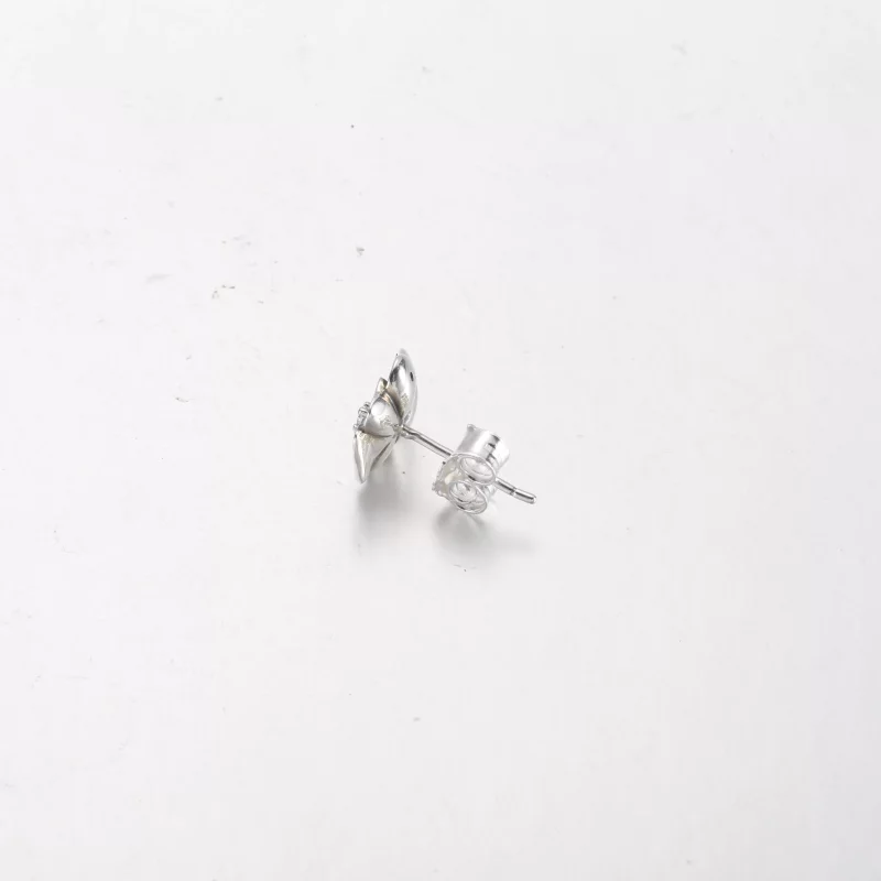 (imagen para) Pendientes de botón de flores de pensamiento azules de Pandora - 290781C01 - Ver 5