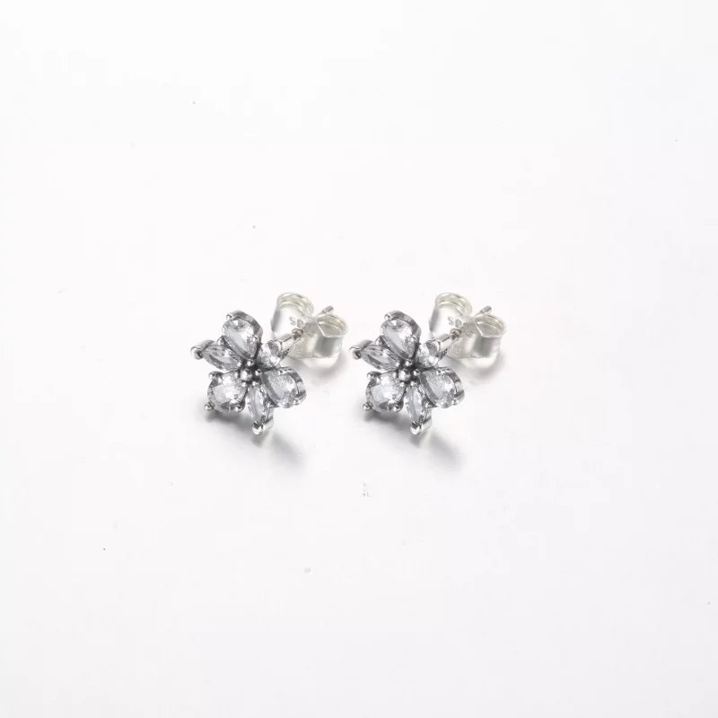 (imagen para) Pendientes de botón Pandora Sparkling Herbarium Cluster - 292633C01 - Ver 2