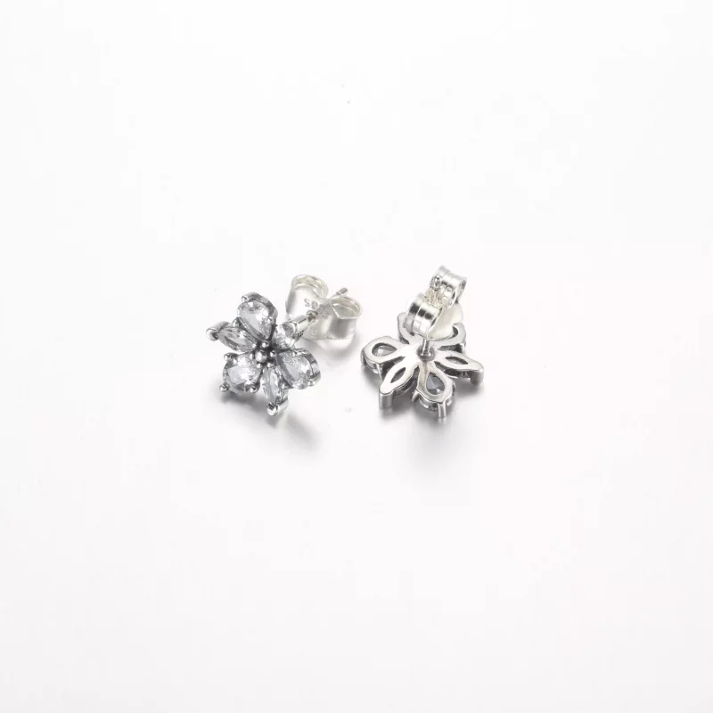 (imagen para) Pendientes de botón Pandora Sparkling Herbarium Cluster - 292633C01 - Ver 4