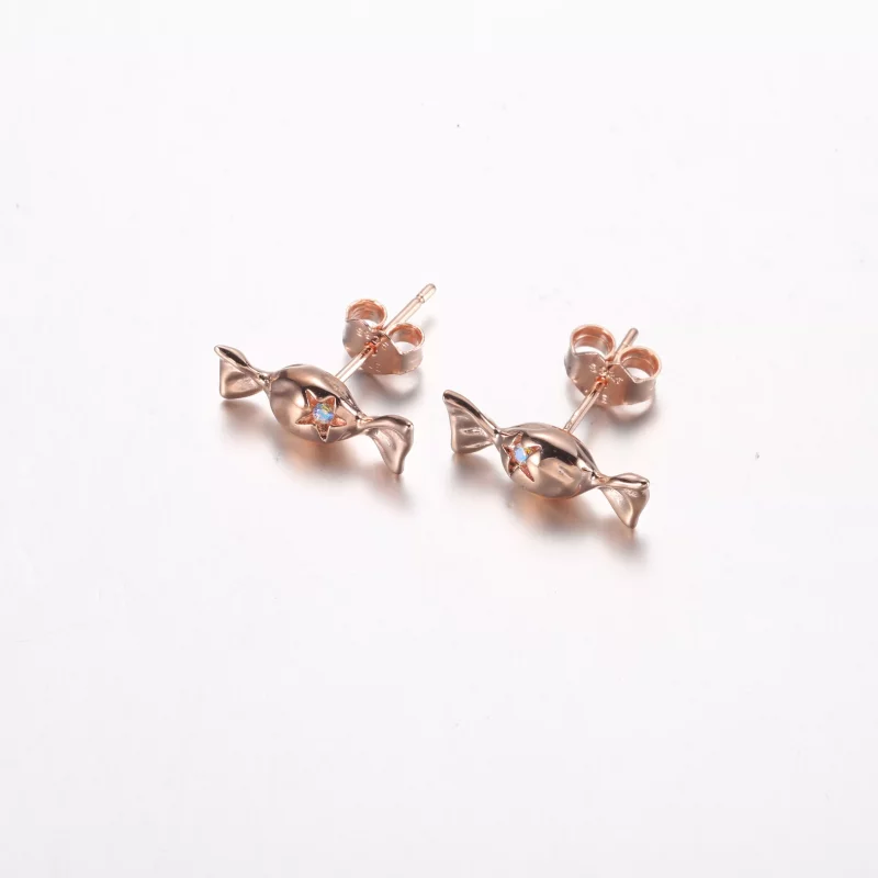 (imagen para) Pendientes Pandora Wrapped Candy chapados en oro rosa de 14k - 282638C01 - Ver 2