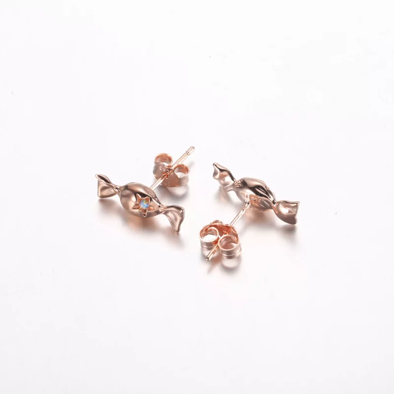(imagen para) Pendientes Pandora Wrapped Candy chapados en oro rosa de 14k - 282638C01 - Ver 3