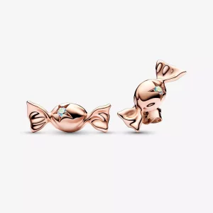 (imagen para) Pendientes Pandora Wrapped Candy chapados en oro rosa de 14k - 282638C01