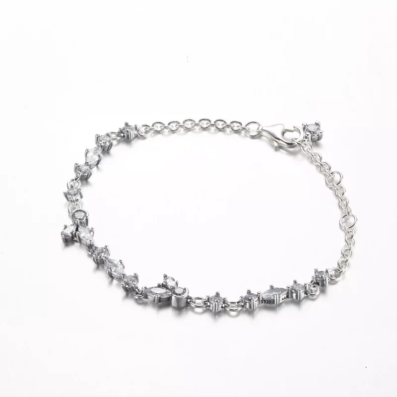 (imagen para) Pulsera de cadena con cluster de Herbario Brillante Pandora - 592631C01 - Ver 2