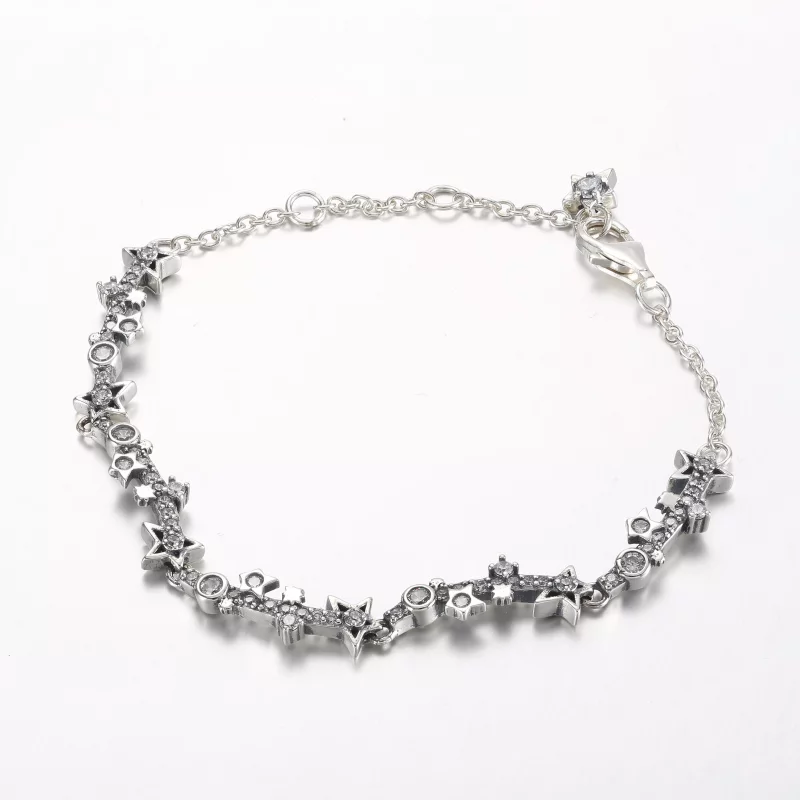 (imagen para) Pulsera de plata esterlina Pandora Vía Láctea con circonia cúbica transparente - - Ver 2