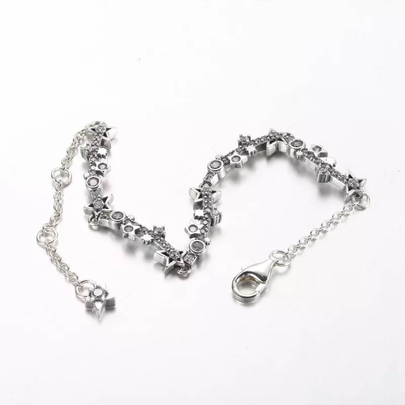 (imagen para) Pulsera de plata esterlina Pandora Vía Láctea con circonia cúbica transparente - - Ver 5
