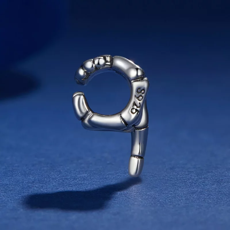 (imagen para) Amuleto de Mano de Esqueleto de Estilo Pandora - BSC909 - Ver 3