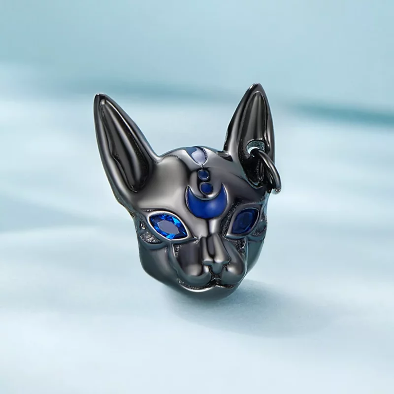 (imagen para) Amuleto estilo Pandora del Dios Gato Egipcio - SCC2592 - Ver 2