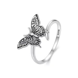 Anillo abierto con estilo Pandora de mariposa - SCR966-E (imagen para) Anillo abierto con estilo Pandora de mariposa - SCR966-E