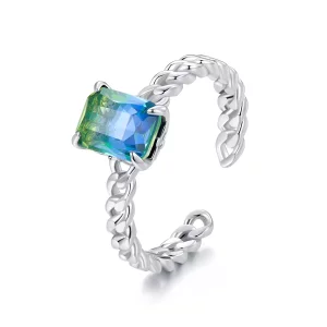 (imagen para) Anillo abierto de cadena de estilo Pandora - BSR476-E