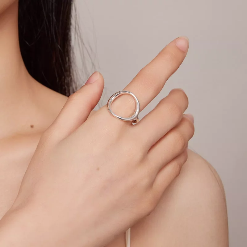 (imagen para) Anillo abierto de estilo Pandora Simple Samsara - SCR919 - Ver 5