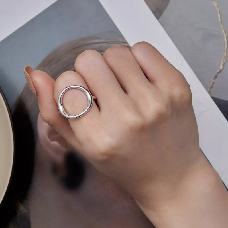 (imagen para) Anillo abierto de estilo Pandora Simple Samsara - SCR919 - Ver 7