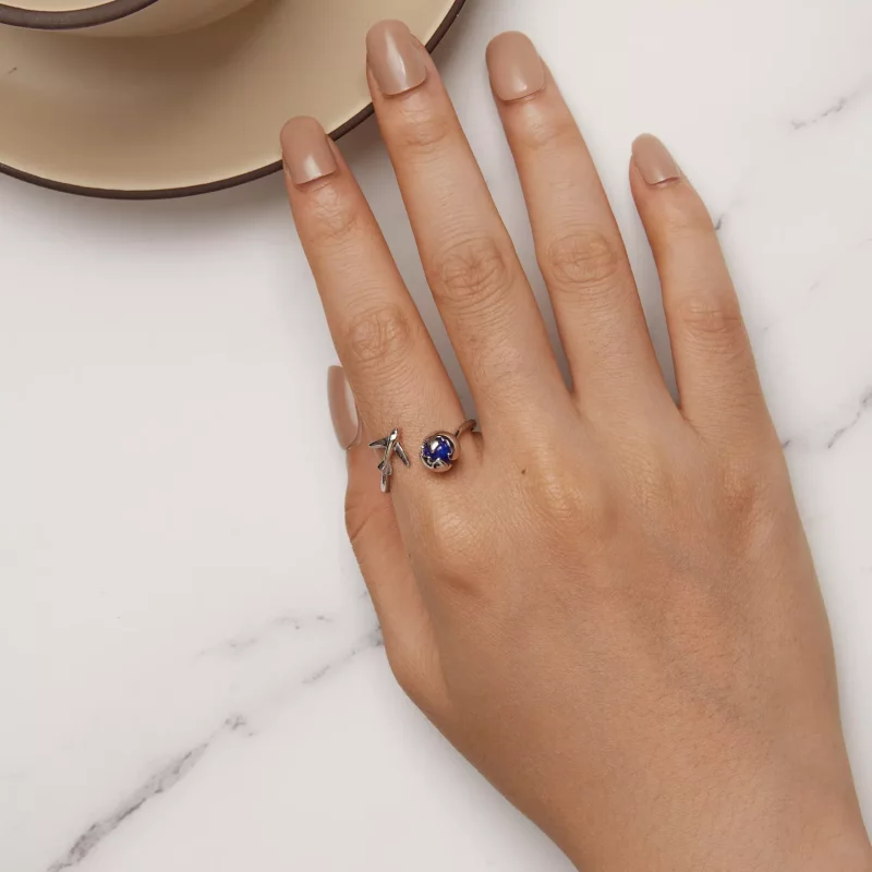 (imagen para) Anillo abierto estilo Pandora Alrededor del Mundo - SCR959-E - Ver 5