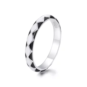 (imagen para) Anillo con estilo Pandora y diseño de diamantes - SCR943
