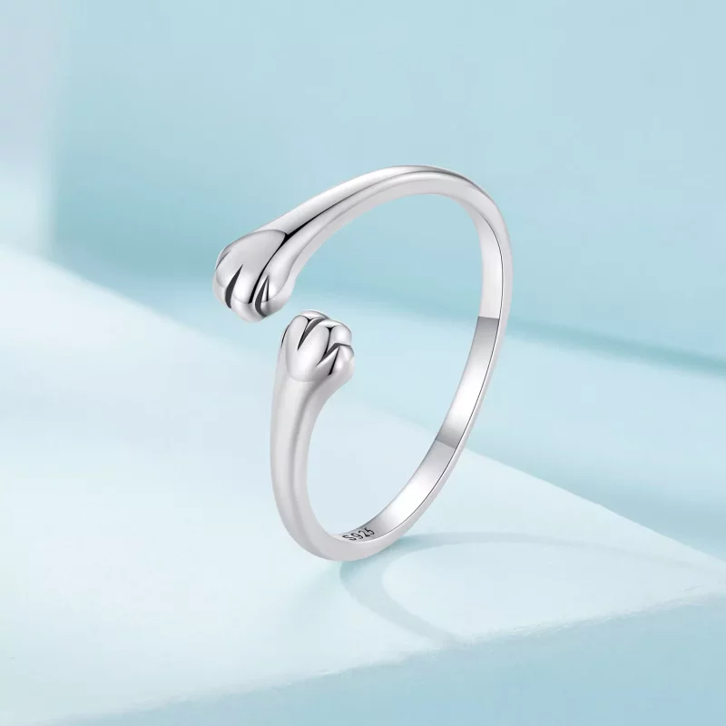 (imagen para) Anillo de Abrazo de Gato con Estilo Pandora - SCR961-E - Ver 2