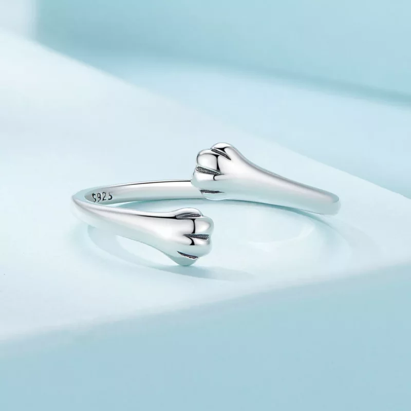 (imagen para) Anillo de Abrazo de Gato con Estilo Pandora - SCR961-E - Ver 3